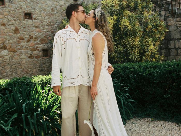 This Vintage Dealer Wore a Crochet Top and Trousers for Her Spanish Wedding