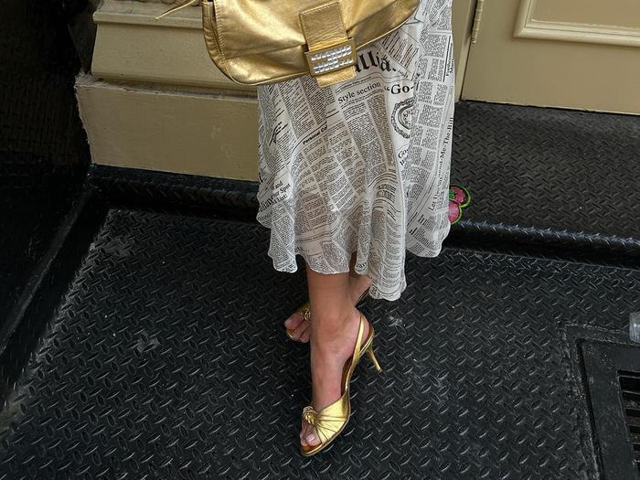 Metallic gold sandals